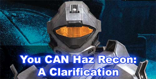 You CAN Haz Recon: A Clarification