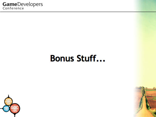 'Halo: Development Evolved' GDC 2003 Talk Slide 51
