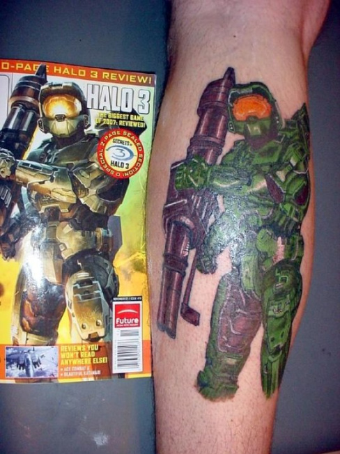 Master Chief Halo Tattoo